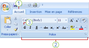 Image de l'onglet Accueil de Word